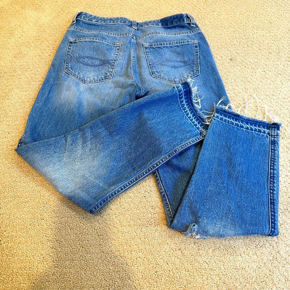Abercrombie & Fitch Jeans Slim Straight Ankle Release Hem Boho Sz 27 #626113015 - Picture 1 of 13